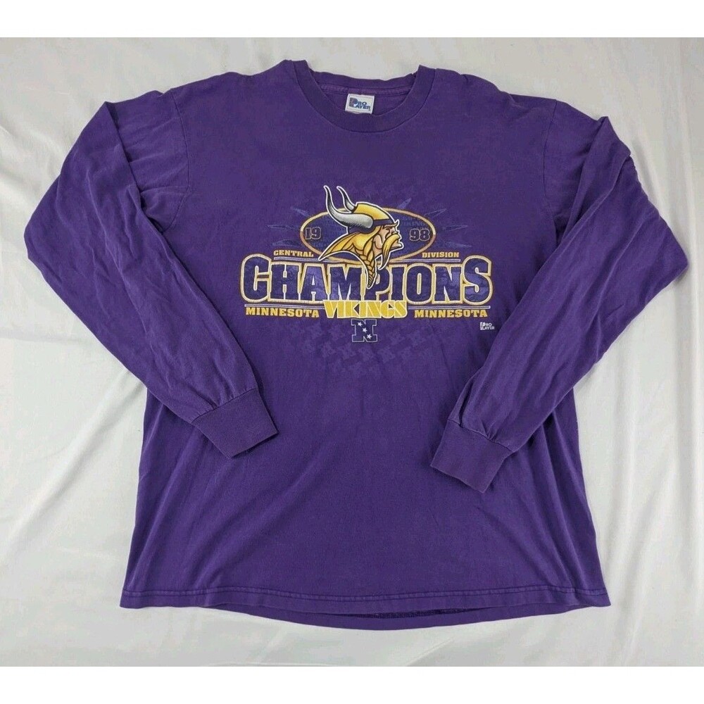 Minnesota Vikings Shirt 90s Purple Pro Player 1998 Champions XL NFL Vintage